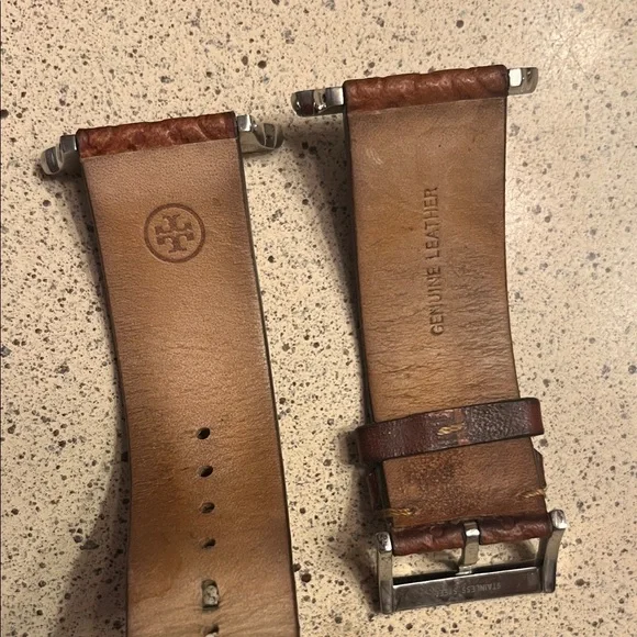 Tory Burch Brown Embossed Leather Watch Band - Picture 4 of 4